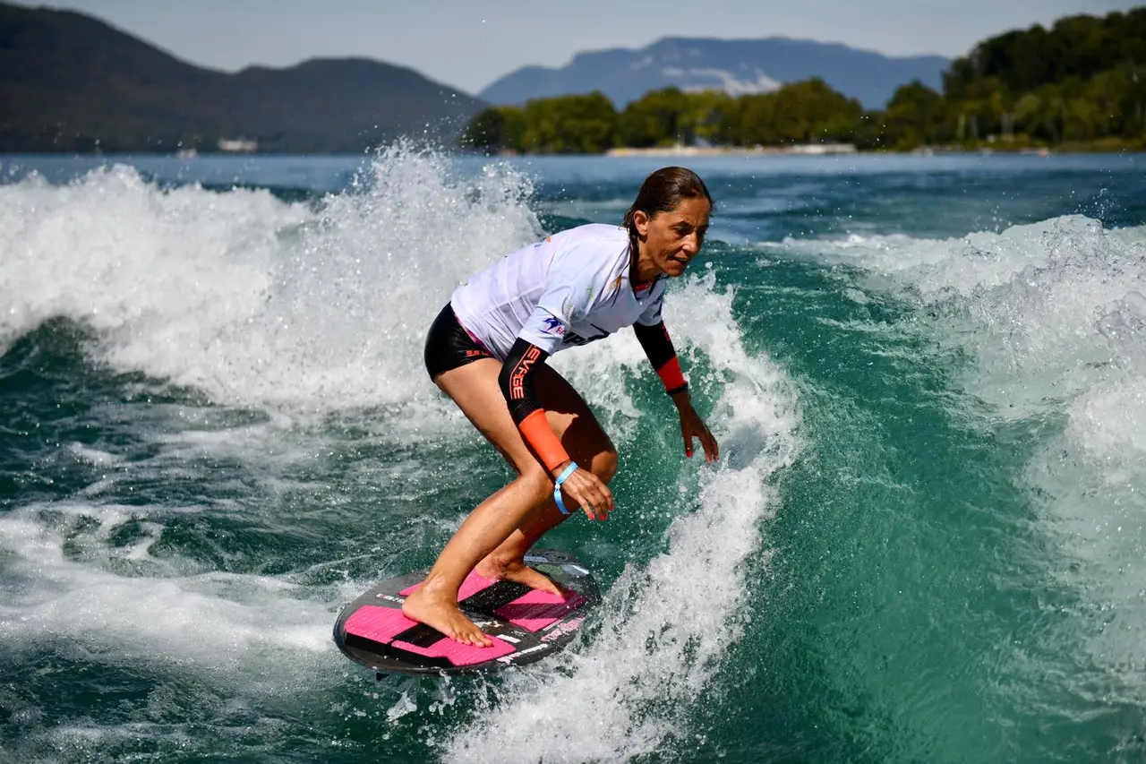 Stephanie Ravoire aux championnats de France de wakesurf 2026