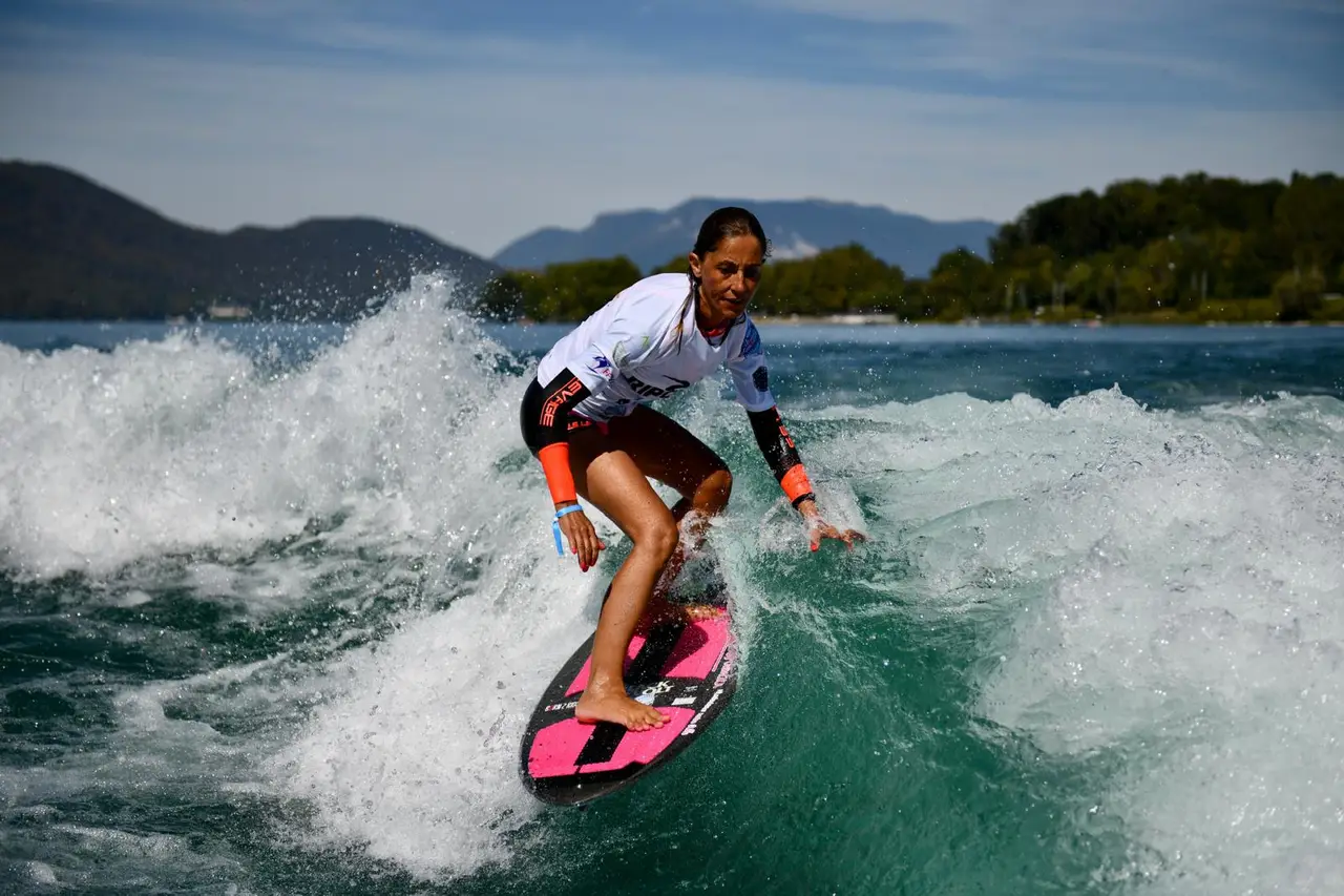 Stephanie Ravoire aux championnats de France de wakesurf 2026