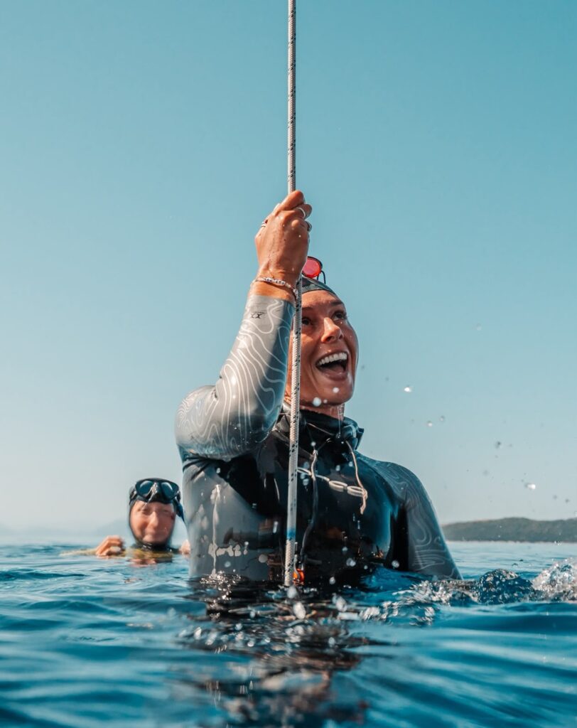 Marine Simonis, championne d'apnée
