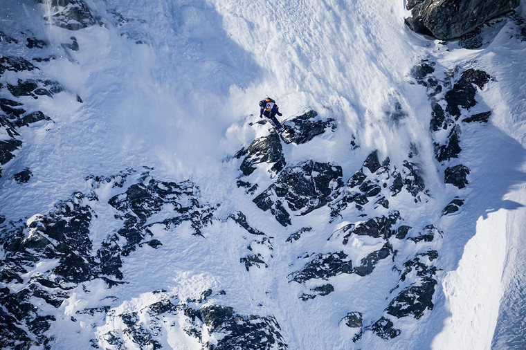 Victor de Le Rue à Verbier, sur le Freeride World Tour 2026 / Crédit FWT/Dom Daher